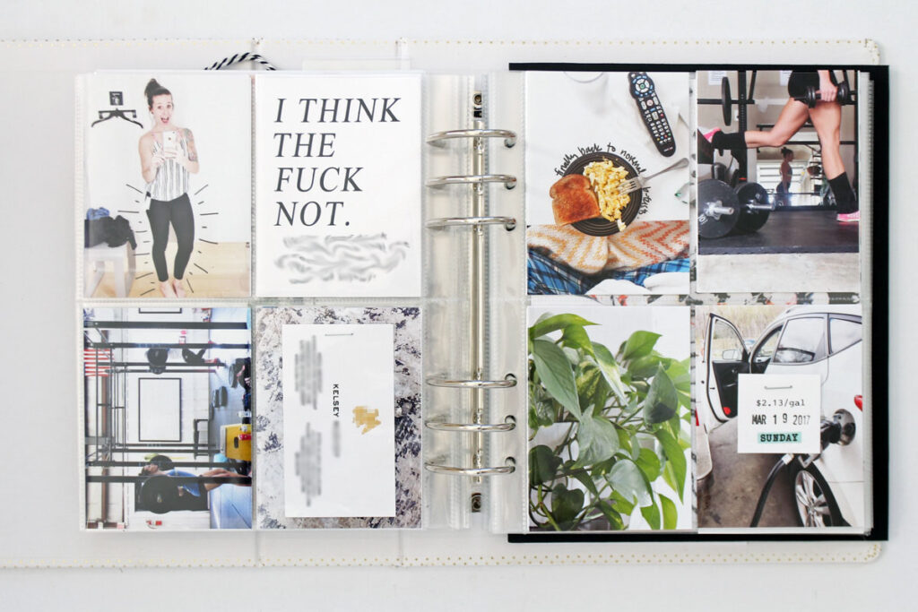 A 6x8 spread from my 2017 pocket pages album.